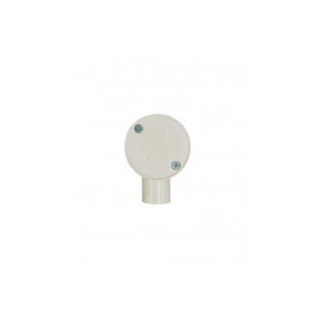 Junction Box Round 1 Way 25mm Shallow Medium Duty PVC Grey