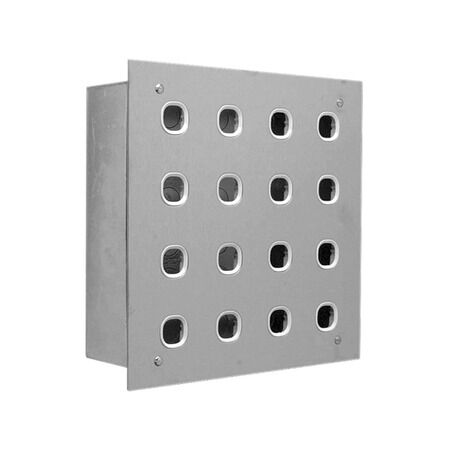 Switch 16 Gang Steel 4x4 Rows Black