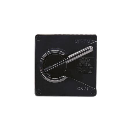 Isolator Switch Weatherproof IP66 40A 250V 2 Pole Small Black