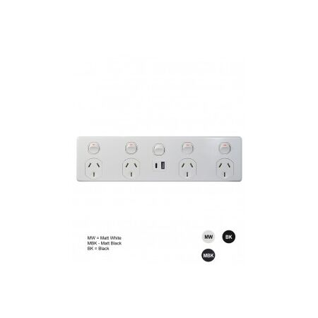 Power Point Switched 4G 10A 250V ac DP 2G USB Chgr Intgrated Type AC 5V 1.7A or 3.4A Xtr Switch 10AX