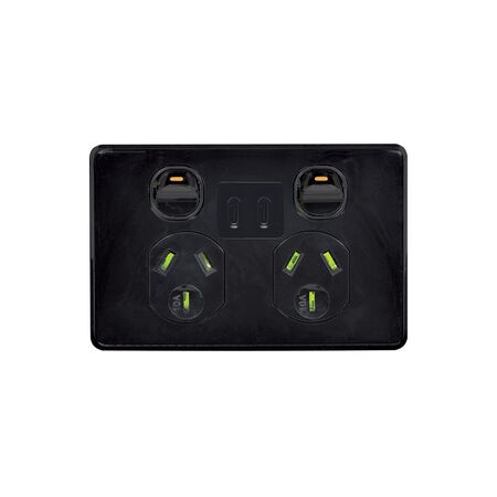 Power Point 2G 10A USB Charger Dual Type C PD30W Max Black