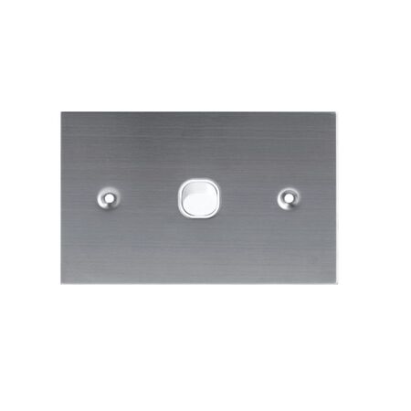 One gang Switch Stainless steel White