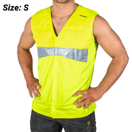 Cooling Vest High Visibility Size S - Soak in cold water to activate cooling relief for up to *4 hours