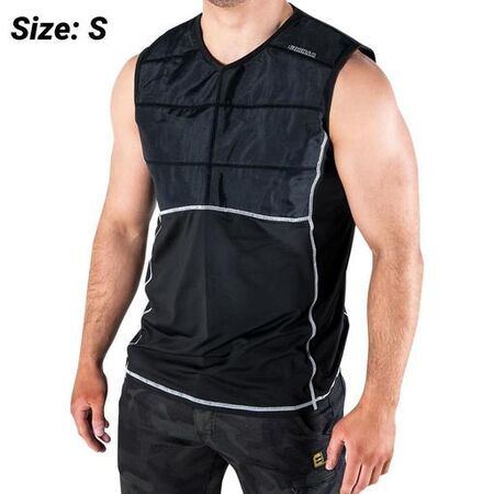 Cooling Vest BLACK Size S - Soak in cold water to activate cooling relief for up to *4 hours