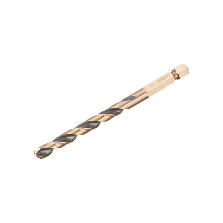 DRILL BIT, HEX BLACK AND GOLD IMPACT, METAL 7mm