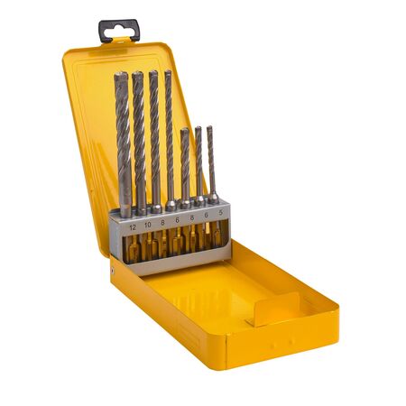 DRILL BIT SET, SDS PLUS XLR FULL CARBIDE HEAD, 7 PIECE