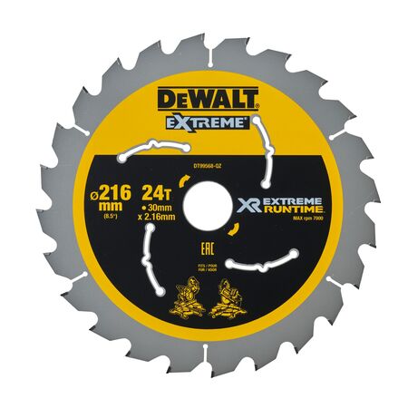 SAW BLADE, XR EXTREME RUNTIME 216mm x 24T (30mm)