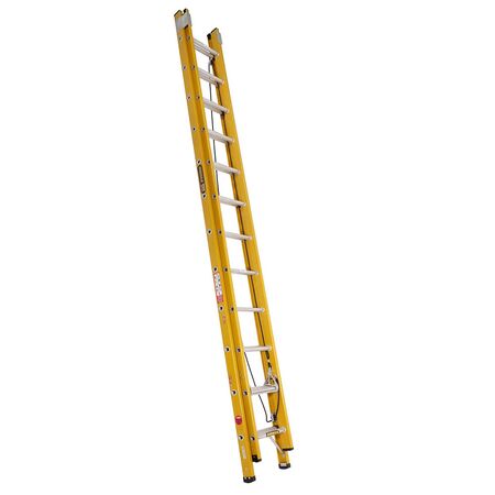 Extension ladder 3.7-6.5m (12-21ft) Fibreglass 130kg Industrial with pole-mount