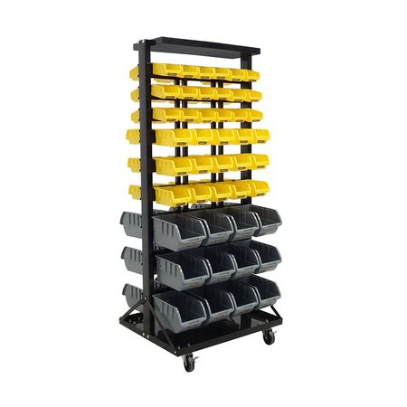 Storage Rack Double Sided with Bins