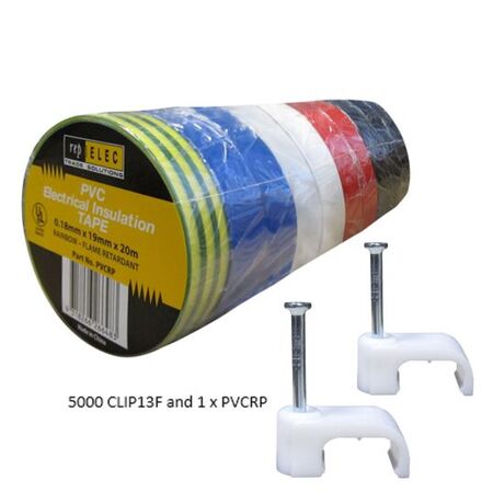CABLE CLIP, PVCRP TAPE BUNDLE 2.5mm2 T&E FLAT [5000]