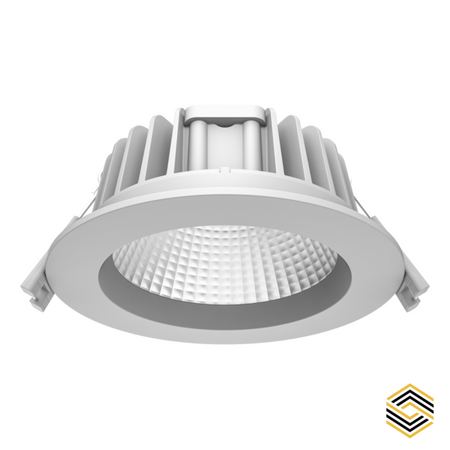 P54 recessed downlight, 25W, 4000K, 60°, white trim, non-dimmable