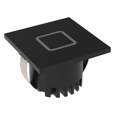 AURA 240V RND 3W LED TRIO IP20 BLACK STEPLIGHT