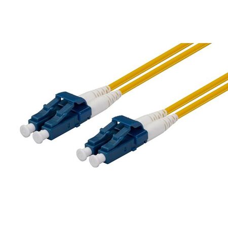 PATCH LEAD FIBRE, LC/LC DUPLEX SINGLE-MODE OS2 9U, 0.5m