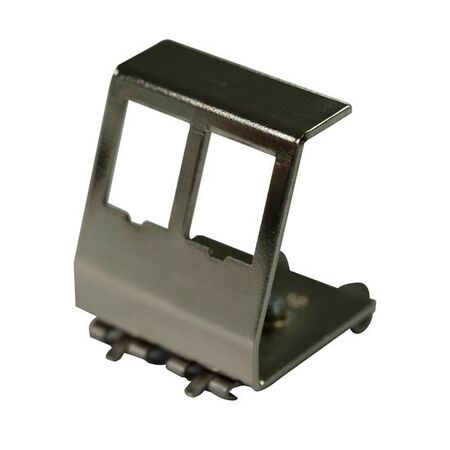 ADAPTOR PLATE, KEYSTONE TO DIN METAL, 2 PORT