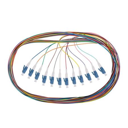 PIGTAIL, FIBRE OS2 LC SINGLE-MODE, 2m [12]PK COLOURS