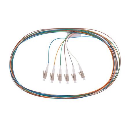 PIGTAIL, FIBRE OM4 LC MULTI-MODE, 2m [6]PK COLOURS
