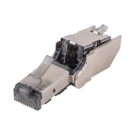 RJ MODULAR PLUG, SHIELDED CAT6A, 8P8C TOOL-LESS
