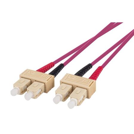 PATCH LEAD FIBRE, SC/SC DUPLEX MULTI-MODE OM4 50U, 3m