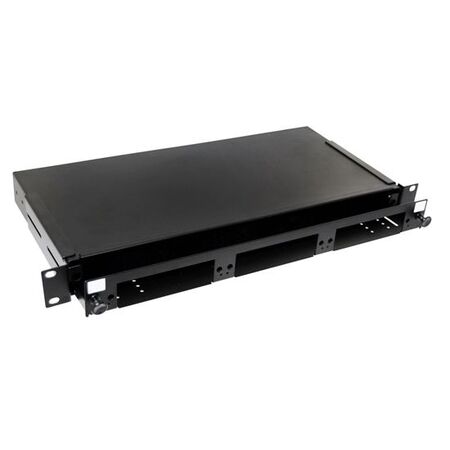 FIBRE PATCH PANEL, 19in 1U BLACK