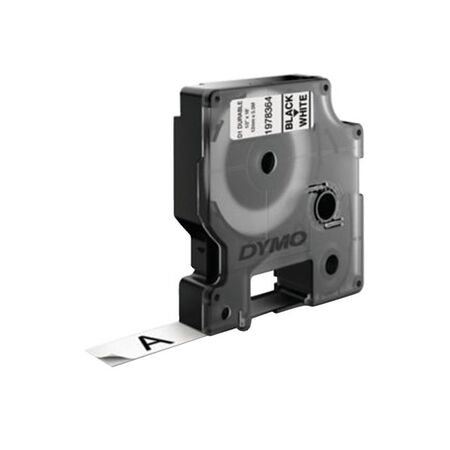 DURABLE STANDARD TAPE, D1 BLACK ON WHITE, 12mm x 5.5m