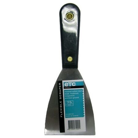 SCRAPER, 75mm PLASTIC HANDLE (12)