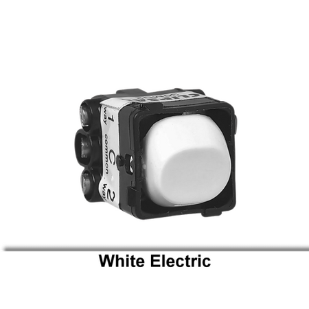 Mech D/Pole D/Throw 10A 2Way | DPDT Mechanism | 250V AC | White Electric | @Pack of 1 | by Clipsal
