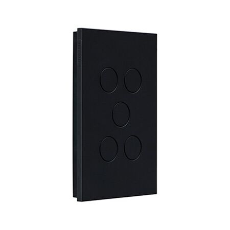 5 Gang Push Button Switch 250V | LED Indicator | 16AX/20A Rated | by Clipsal