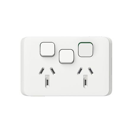 Skin Socket SWHORITWN 1 EXSW VW | UV-Stabilised Polycarbonate | Vivid White Finish | @Pack of 1 | by GAF