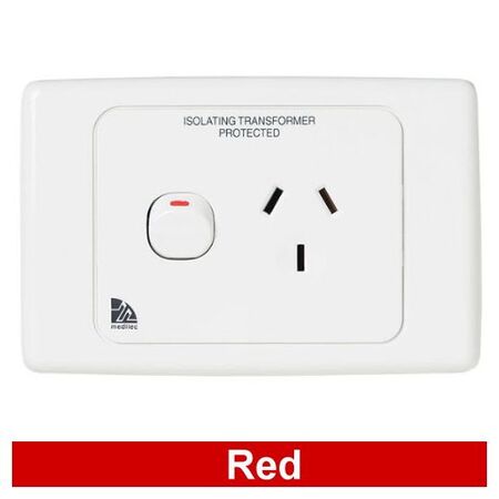 ML2015D Socket Outlet | 15A Rated | Double Pole Switching | Red Color | @Pack of 1 | by Clipsal