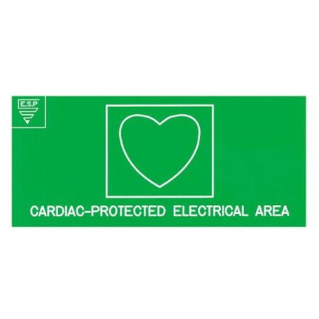 Sign Cardiac Protected | Durable Plastic | High-Visibility Text | Surface Mount | @1 | by Clipsal
