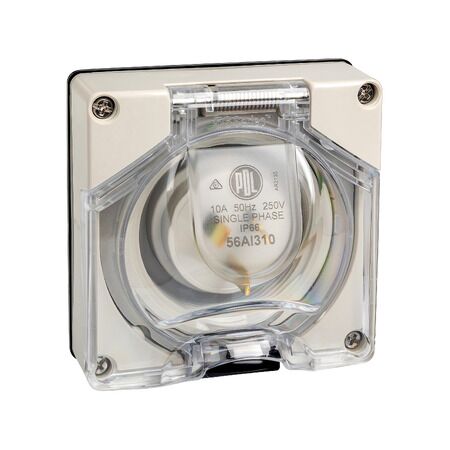 Inlet Appliance 3P 10A | IP66 Rated | Lockable Enclosure | UV Stabilised Polycarbonate | @Pack of 1 | by Clipsal