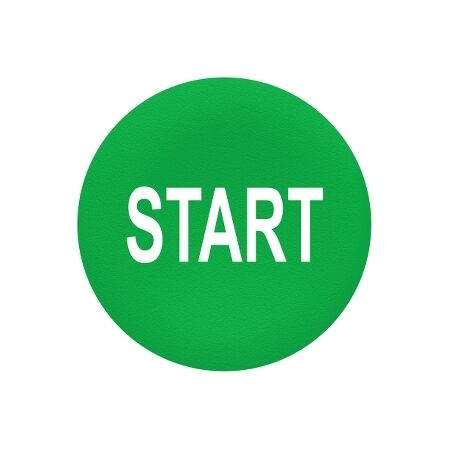 Push Button Cap Start Green | Durable High-Impact Plastic | Snap-Fit Design | by Clipsal