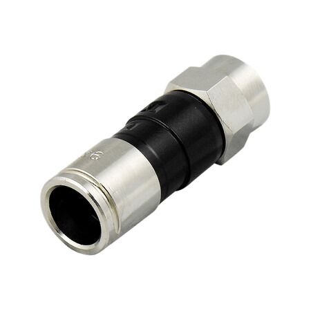 Connector RG6 F Compression | Nickel-Plated Brass | 75 Ohm Impedance | @Bag of 50 | by Clipsal