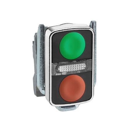 Metal Double Headed Pushbutton | Robust Metal Construction | IP66 Rated | Dual Control Functions | @Pack of 1 | by Clipsal