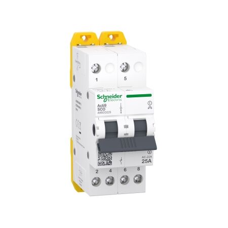 Acti9 Changeover Switch 2P 25A | Manual Operation | Compact DIN Rail Design | by Clipsal