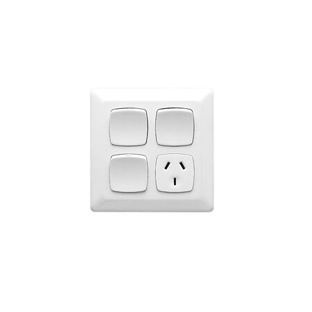 Comb Square 1G 2 x Extra Switch | Durable Polycarbonate | Modern Square Design | White Electric Finish | @Pack of 1 | by Clipsal