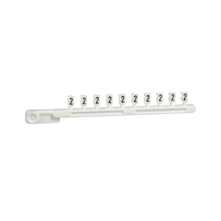 Terminal Marker No.2 | Pre-Printed for Easy Identification | Durable Plastic | White with Black Print | @Strip of 10 | by Clipsal