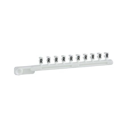 Terminal Marker 'R' Strip of 10 | High-Quality Plastic | Snap-On Fit | by Clipsal