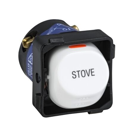 Mech Marked Cooktop White | 10A Rated Current | Durable Polycarbonate | Easy Push-In Installation | by Clipsal