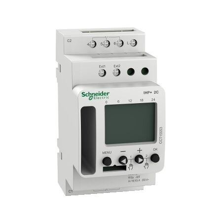 IHP +2C Smart Timeclock | Dual Channel | LCD Display | 16A Switching Capacity | @Pack of 1 | by Clipsal