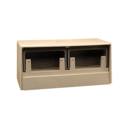 Outlet Floor Housing | Metal Body with Brushed Brass Lid | IP20 Rated | Accommodates 2 Outlets | @Pack of 1 | by Clipsal