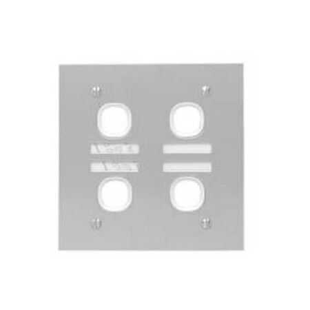 4 Gang Switch Plate | 2 Rows | Pre-Labelled for Circuit Identification | White Finish | @Pack of 1 | by Clipsal