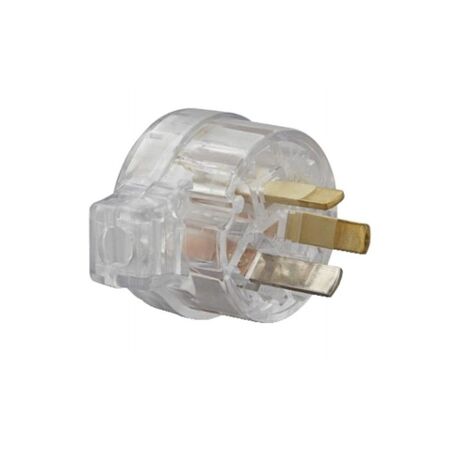 3 Pin Piggyback Plug Transparent | 250V AC | 10A Current | Durable Polycarbonate | @Pack of 1 | by Clipsal