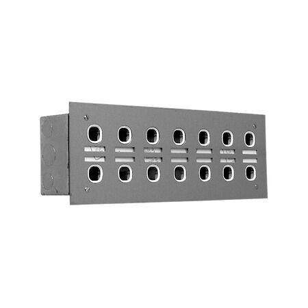 14-Gang Stainless Steel Label Plate | Brushed Finish | Pre-Labeled for Circuit Identification | by Clipsal