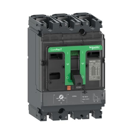 NSX100B Circuit Breaker | 25kA Breaking Capacity | 63A Thermal-Magnetic | 3 Pole Configuration | @Pack of 1 | by Clipsal