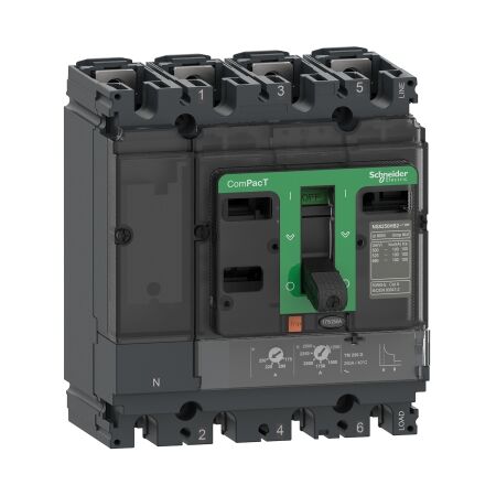 NSX160F 36kA AC 4P3D Circuit Breaker | 125A Rated Current | Thermal-Magnetic Trip Unit | by Clipsal