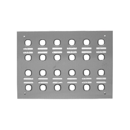 24 Gang Switch Panel | Stainless Steel | Clearly Labelled Positions | Flush or Surface Mount | @Pack of 1 | by Clipsal