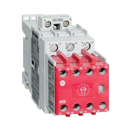 SAFETY CONTACTOR 5.5kW 4P 24V DC COIL 3NO 1NC AUX BC