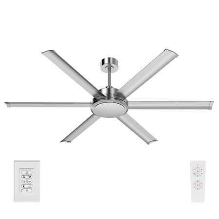 COLOSSUS II 65" DC CEILING FAN6 BLADE - SATIN NICKEL