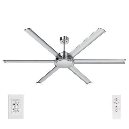 COLOSSUS II 72" DC CEILING FAN6 BLADE - SATIN NICKEL